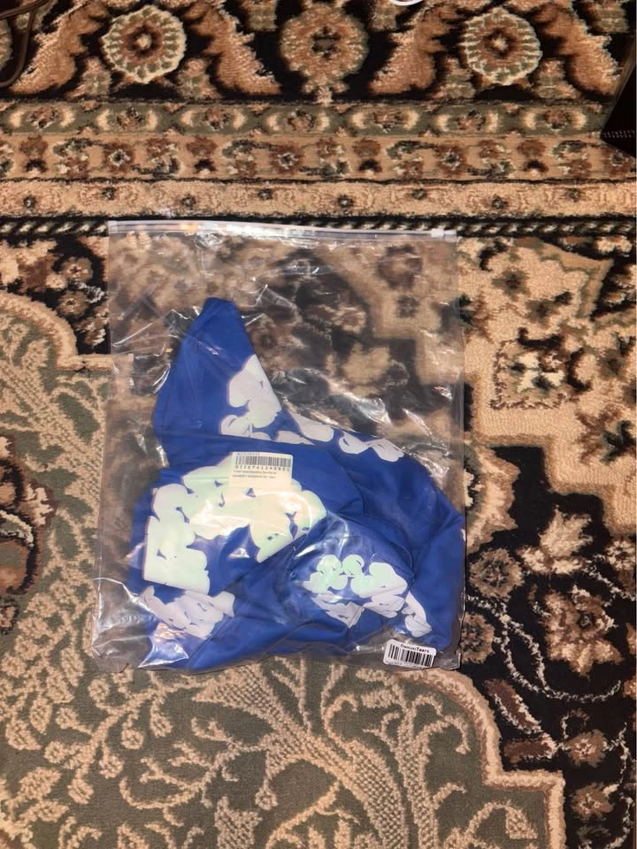 Blue Cotton Denim Tear Shorts - photo 3