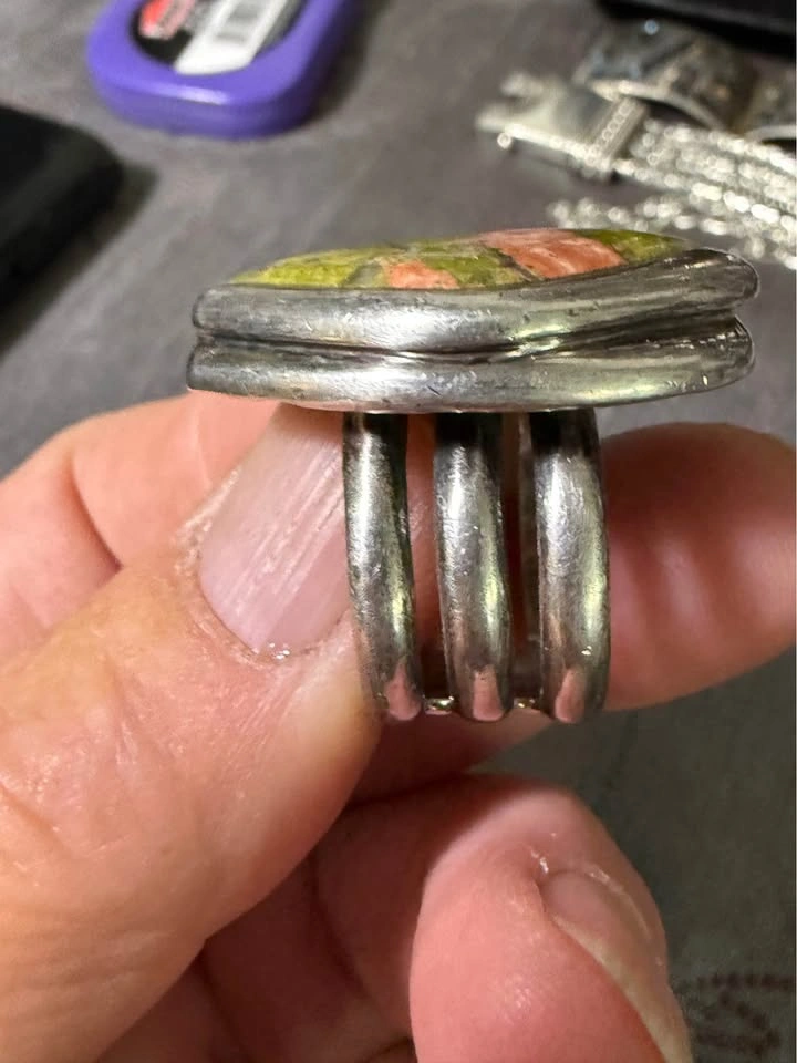 Barse Sterling Silver Unakite Ring and Earring Set - photo 4