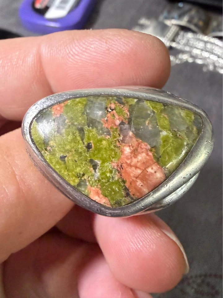 Barse Sterling Silver Unakite Ring and Earring Set - photo 5