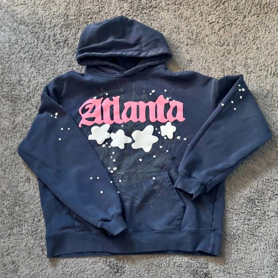Sp5der Atlanta Hoodie Navy