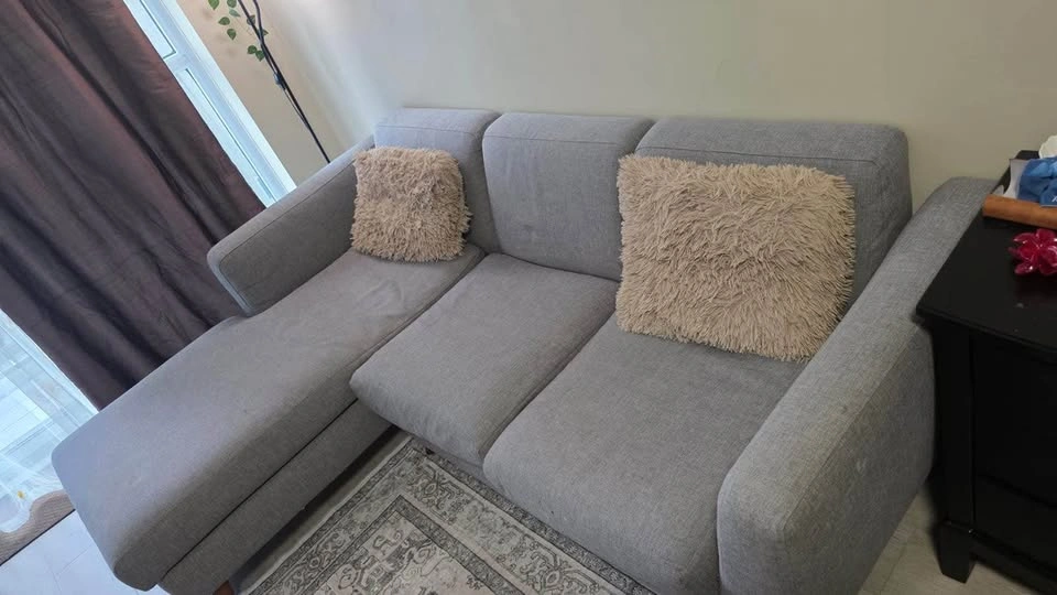 Grey L Shape Sofa - photo 2