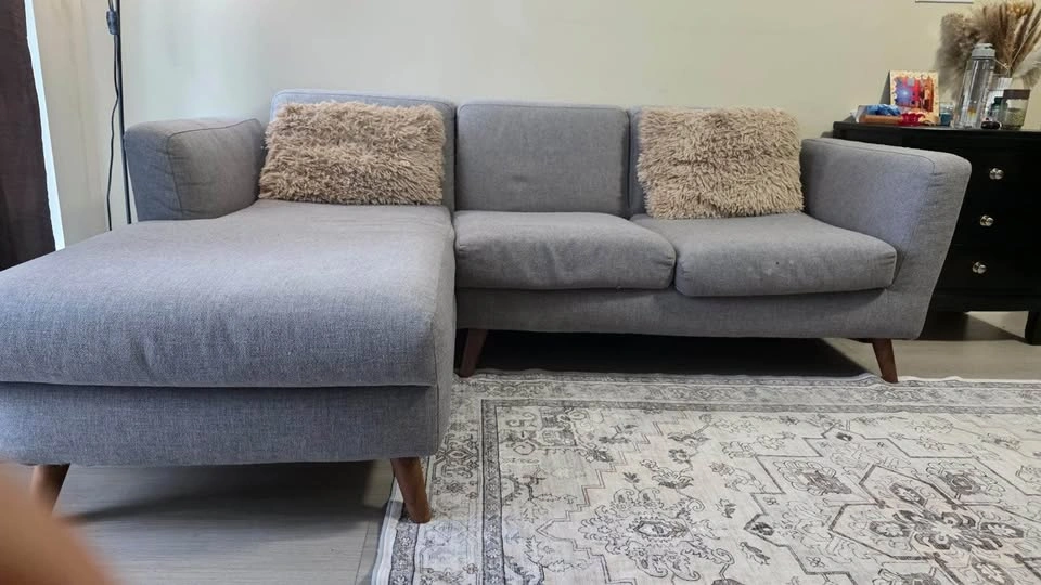 Grey L Shape Sofa - photo 3