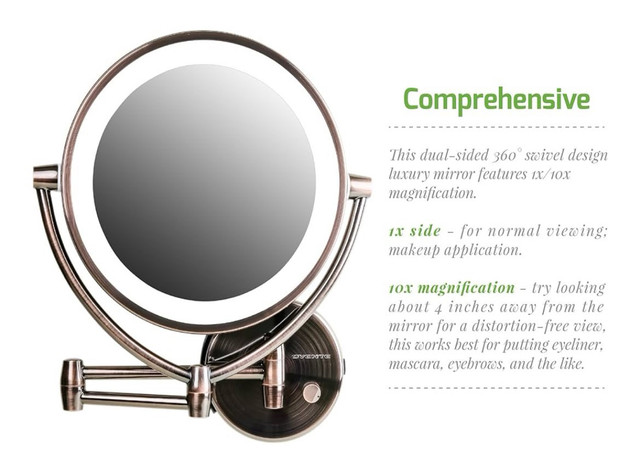 Wall Mount LED Lighted Makeup Mirror
