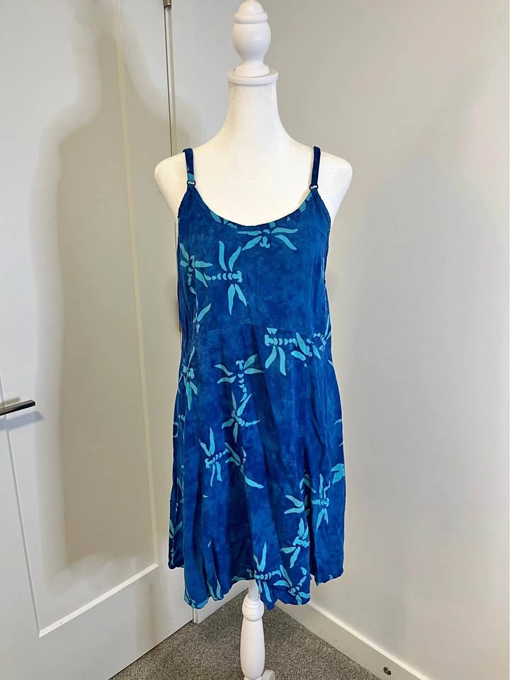 KISMET Tie-Dye Blue Slip Dress