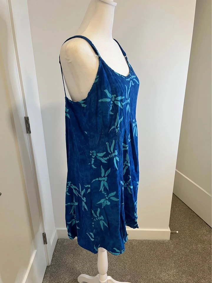 KISMET Tie-Dye Blue Slip Dress - photo 3