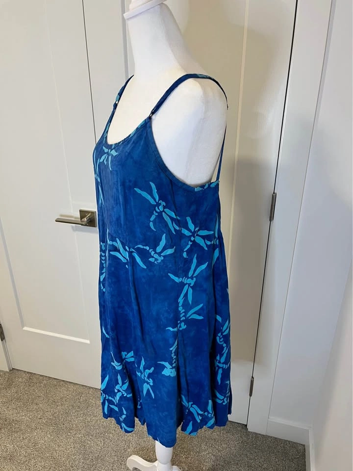 KISMET Tie-Dye Blue Slip Dress - photo 4