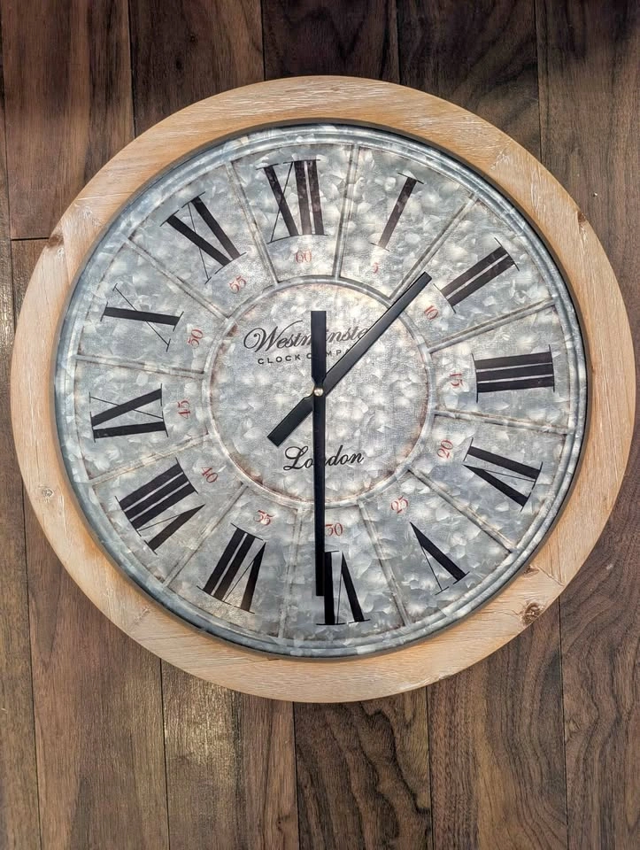 Westminster Farmhouse Style Wall Clock 20 inch