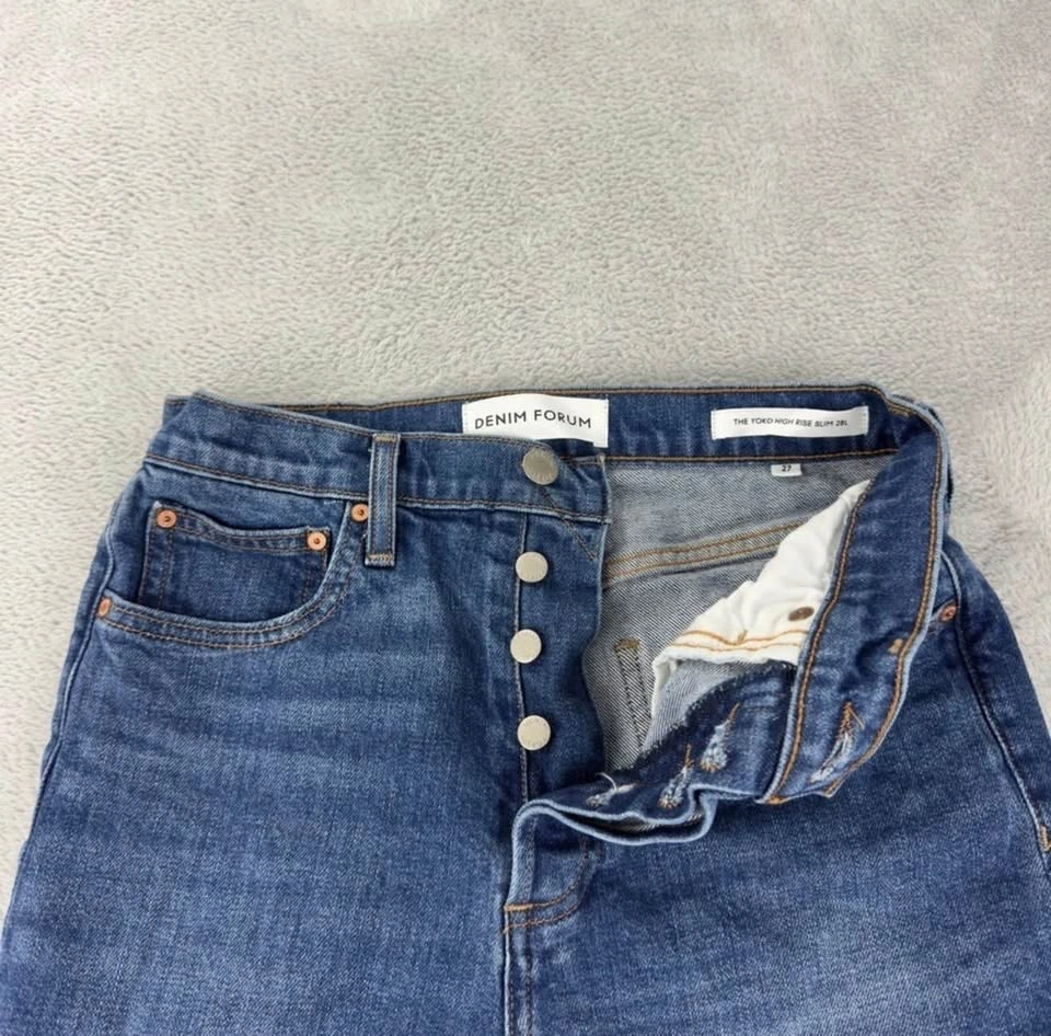 Denim Forum Yoko High Rise Slim Jeans Women's Sz 28x25 - photo 3