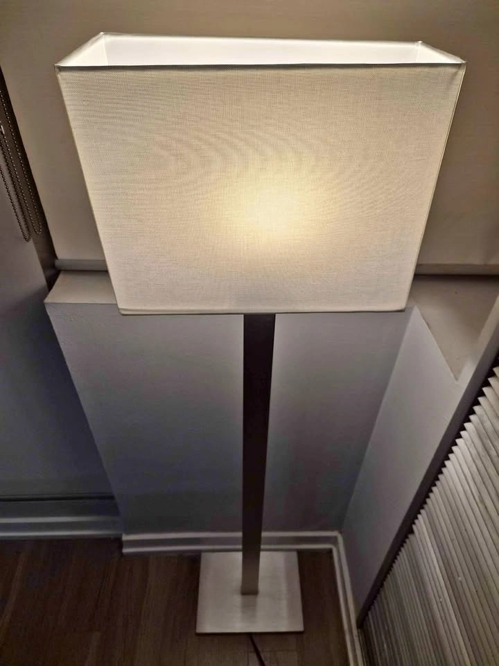 IKEA Nickel-Coated Floor Stand – $25