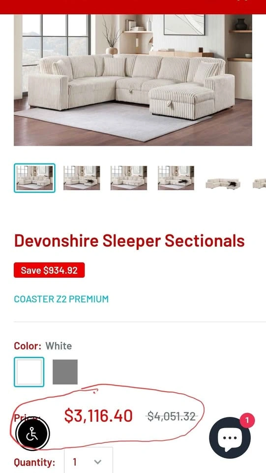 Devonshire Sleeper Sectional With Storage - photo 5