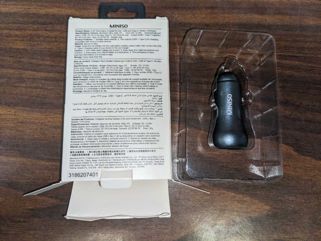 Car charger USB C 2.4 Amps from Miniso - photo 2