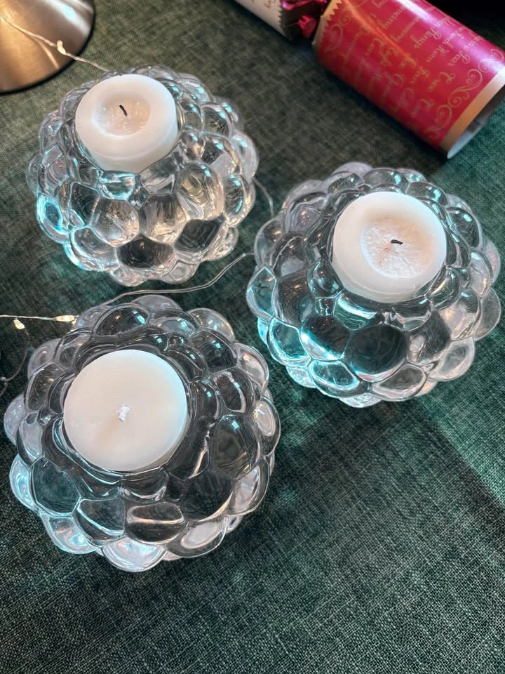 Textured Scandinavian Glass Votive Set (3) - photo 2