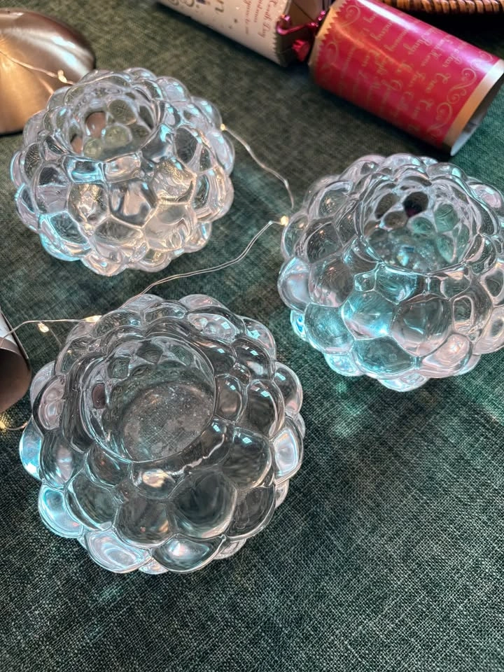 Textured Scandinavian Glass Votive Set (3) - photo 3