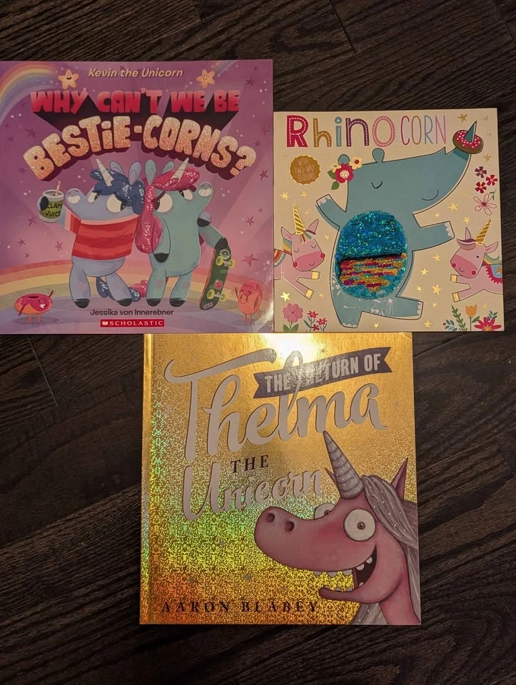 9 Kids Unicorn & Narwhal Books Lot w/ Sequins - photo 2