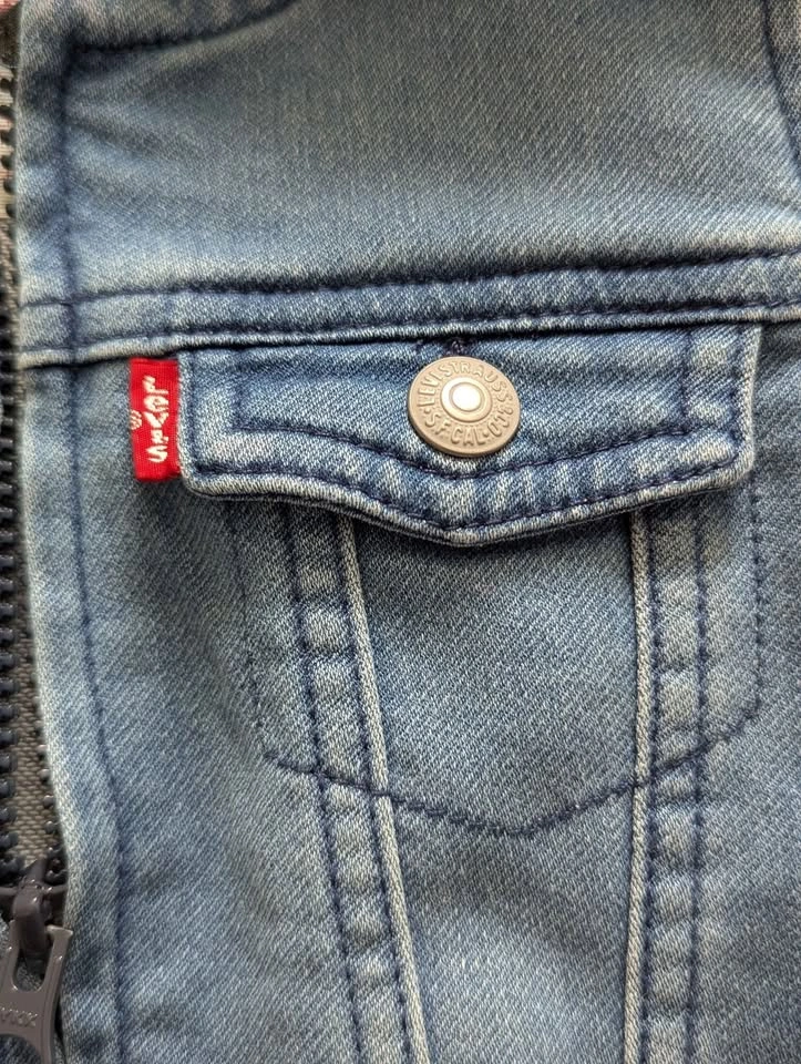 New Levi's Denim Hooded Jacket 12M - photo 3
