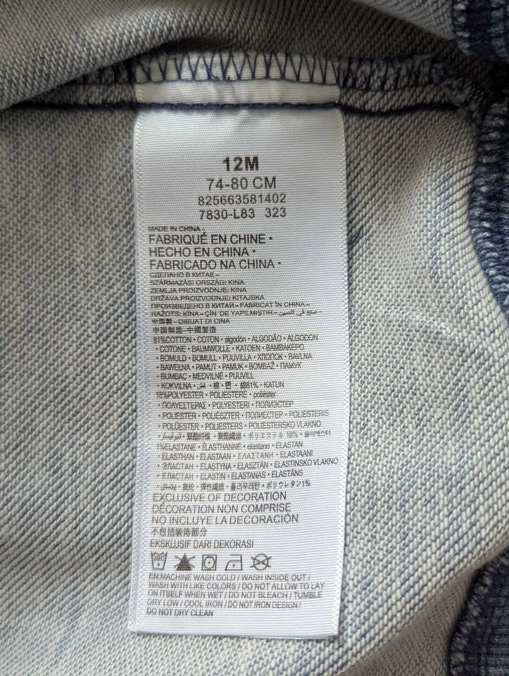 New Levi's Denim Hooded Jacket 12M - photo 5
