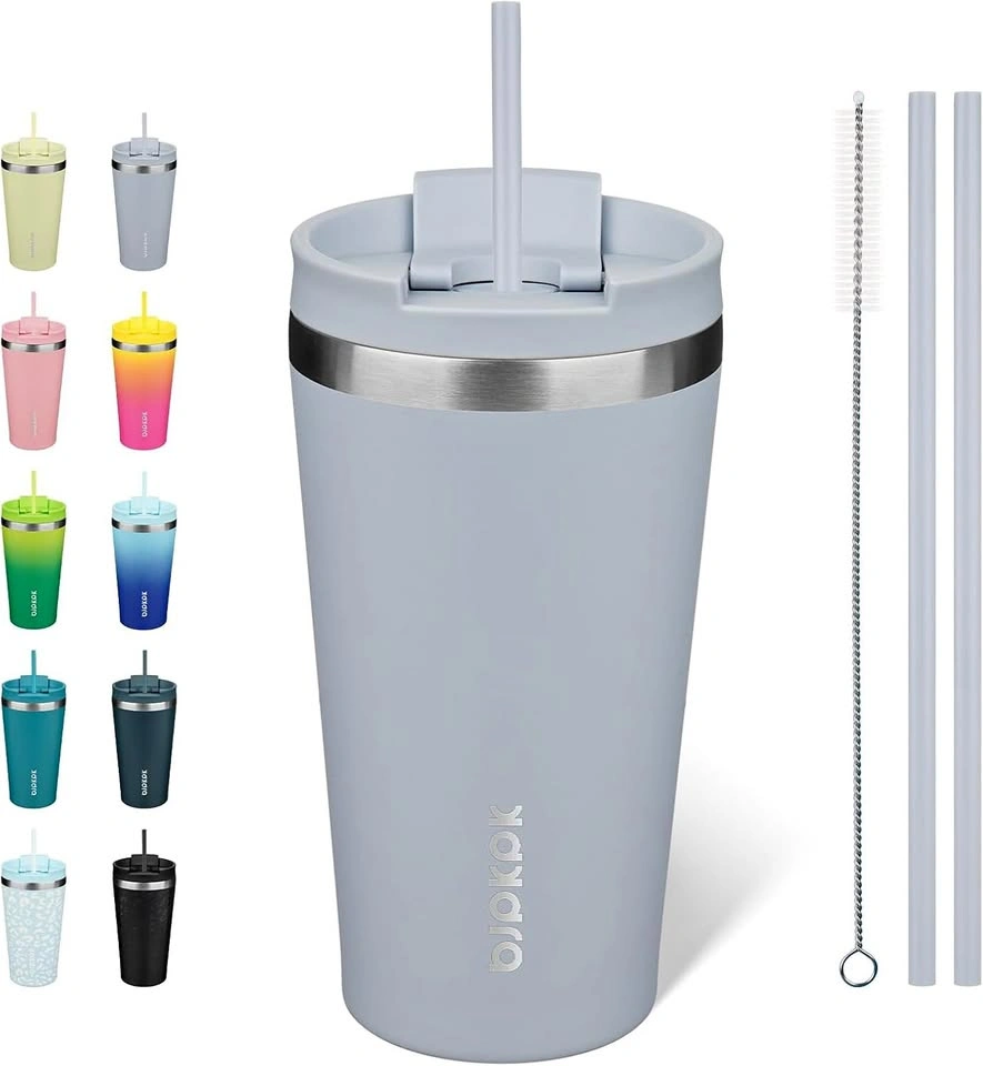 Amazon BJPKPK 18oz Stainless Steel Insulated Tumbler with lid an