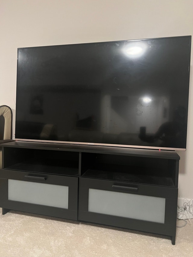 Skyworth TV and Modern Black TV Stand - photo 2