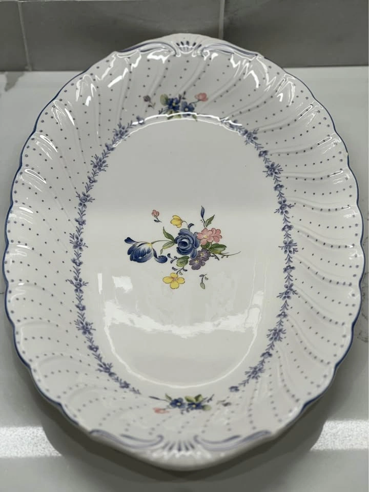 Nikko Fine China 14" Blue Peony Oval Serving Platter - photo 3