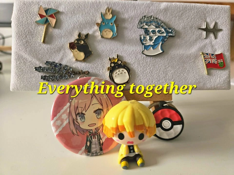 Enamel Pin Bundle + Keychains Anime Pins & Accessories