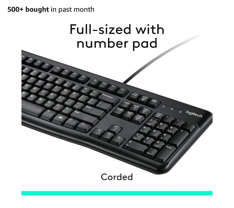 Logitech Keyboard Mouse MK120 - USB Plug and Play - photo 2