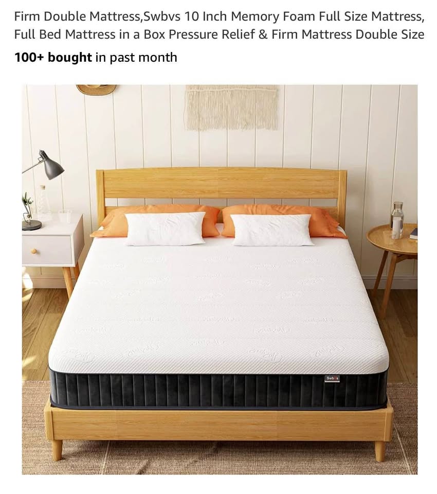 Firm Double Mattress,Swbvs 10 Inch Memory Foam