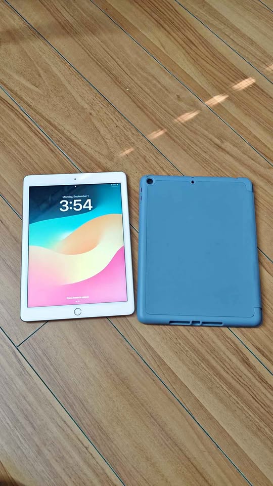 Apple iPad 6th Gen 32GB Gold with Cover and Screen Protector
