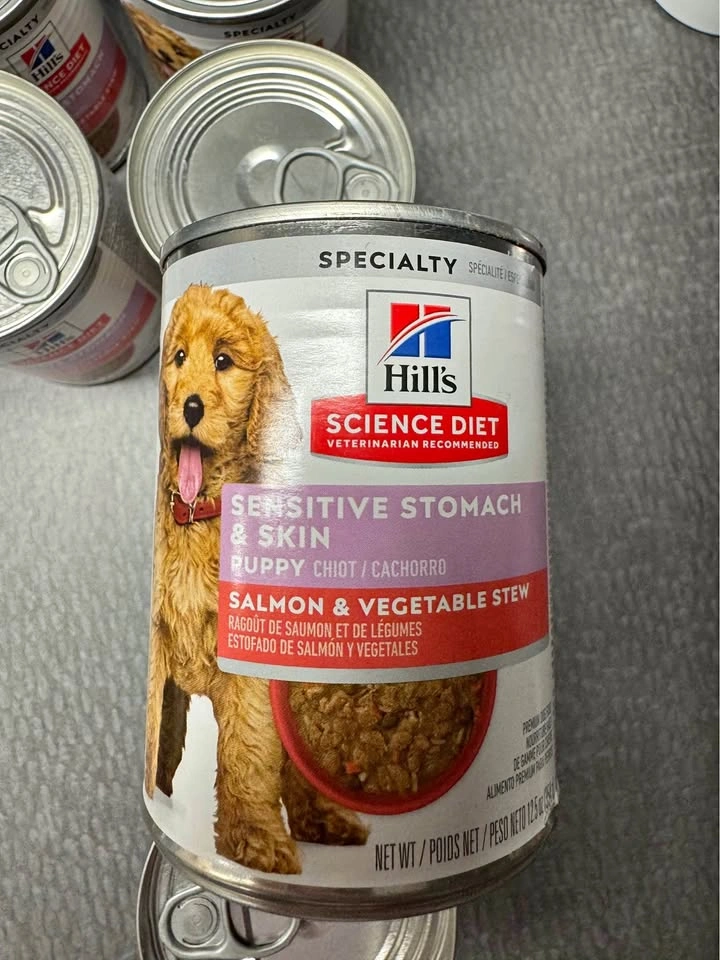 Sensitive skin and stomach puppy wet food 7 cans