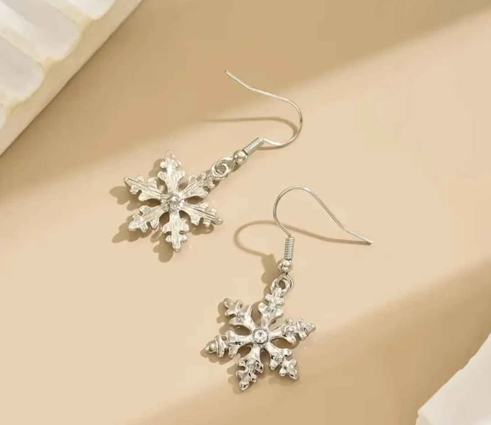 New Elegant Snowflake Dangle Earrings - photo 5