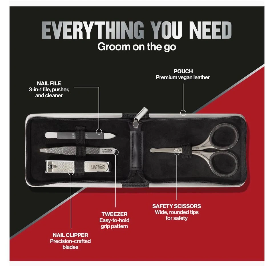 Revlon Men's 5-Piece Essential Grooming Kit - BNIB - photo 2