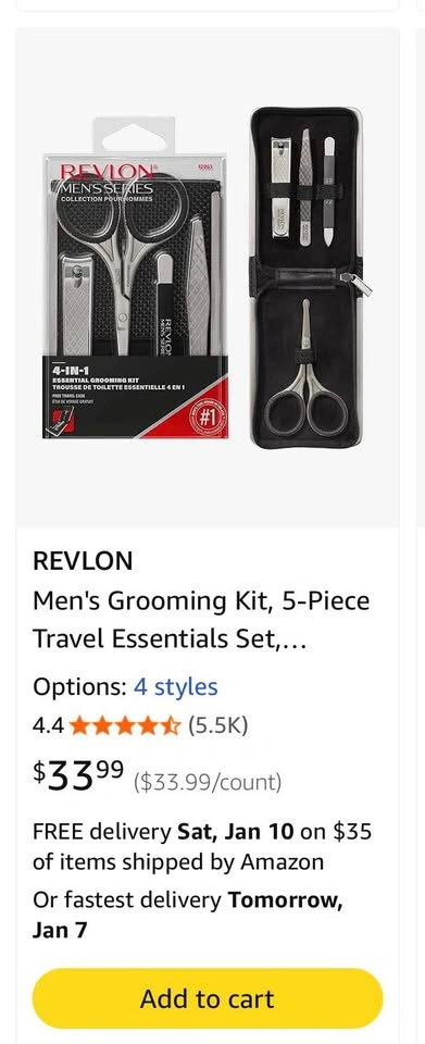 Revlon Men's 5-Piece Essential Grooming Kit - BNIB - photo 5