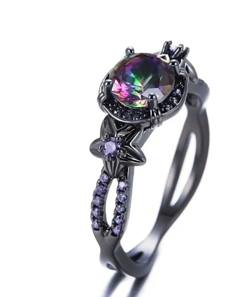 Elegant Black Zirconia Ring Size 11 - photo 2