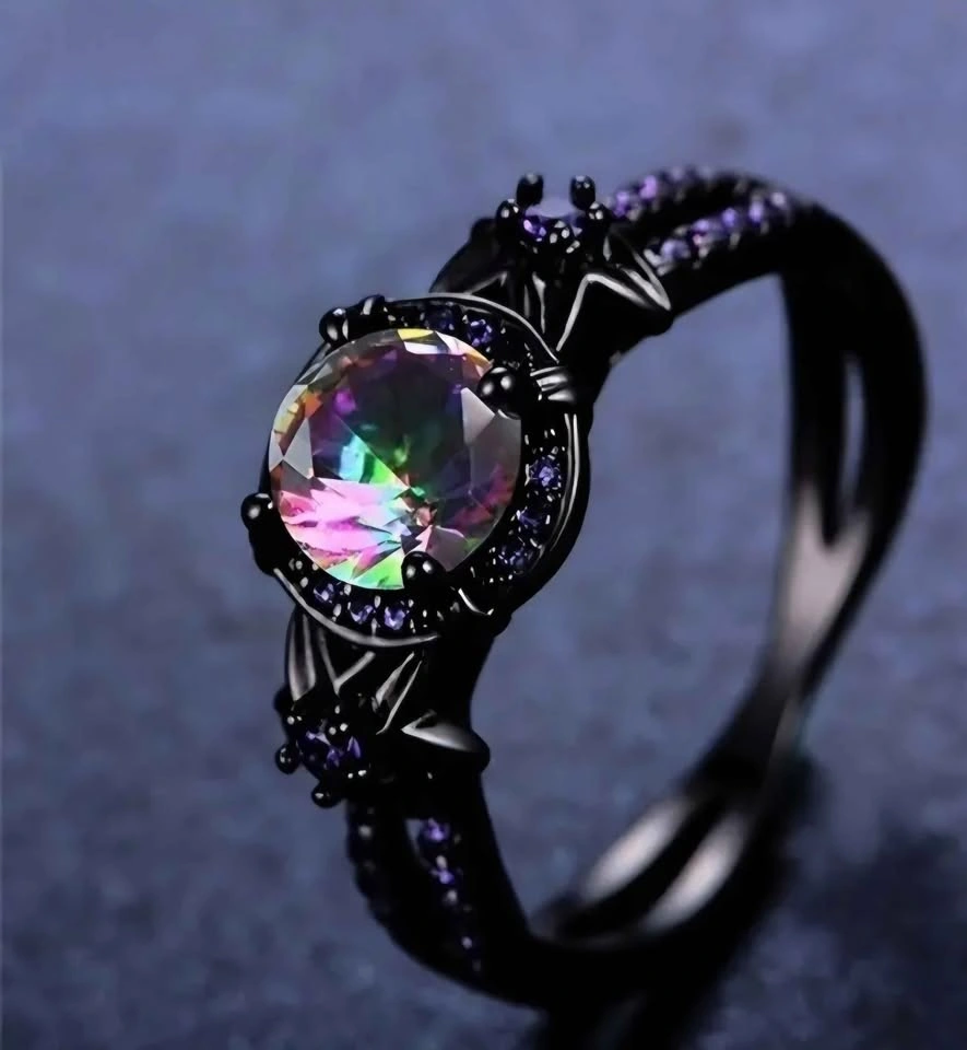 Elegant Black Zirconia Ring Size 11 - photo 3