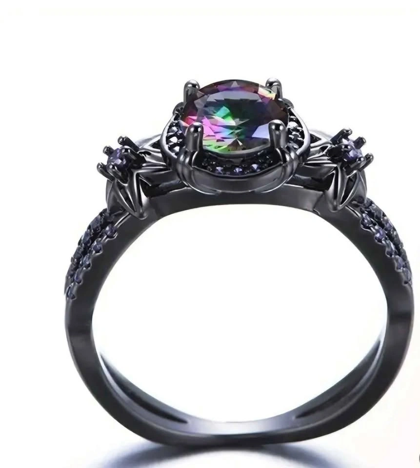 Elegant Black Zirconia Ring Size 11 - photo 4
