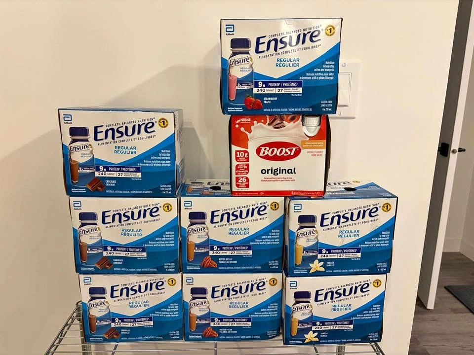 Ensure and Boost Protein Milk