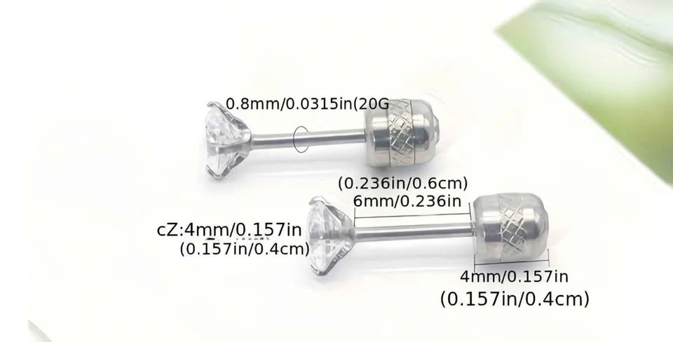 New 4mm Stainless Steel Floral CZ Earrings - photo 2
