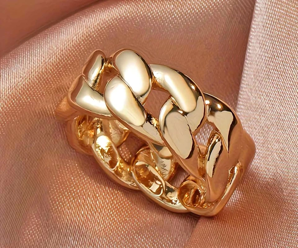 New Golden Chain Thumb Ring - Size 10