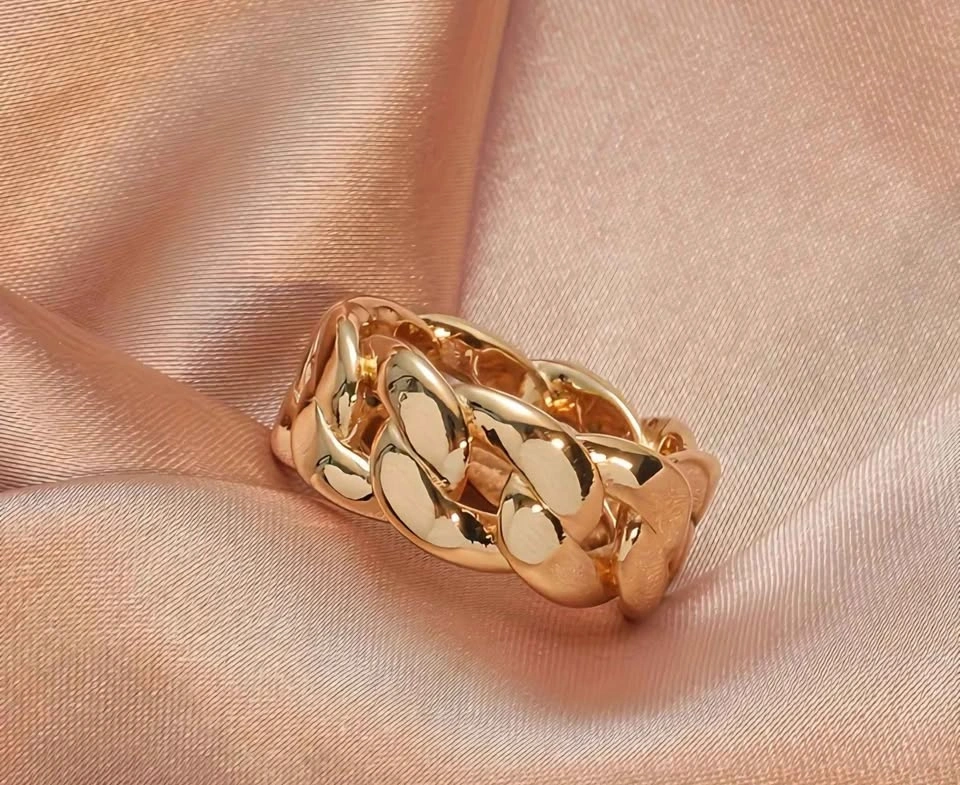 New Golden Chain Thumb Ring - Size 10 - photo 2