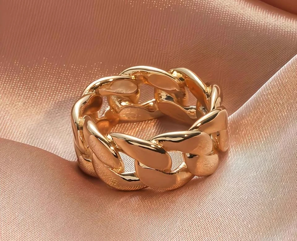 New Golden Chain Thumb Ring - Size 10 - photo 3