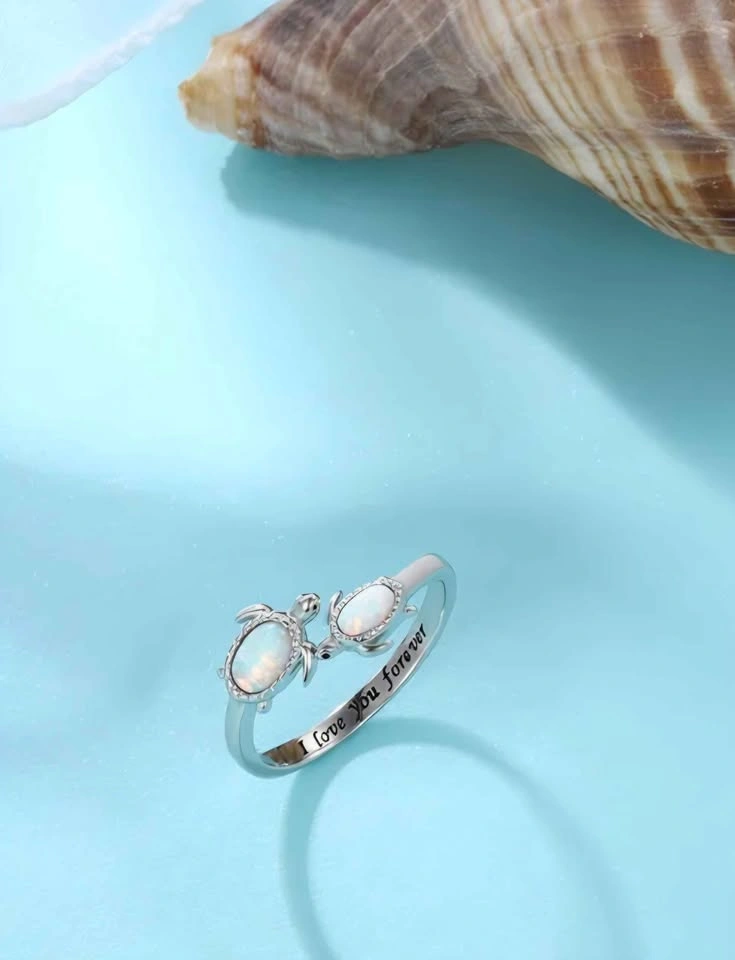 New Creative "I Love You Forever" Turtle Ring - photo 3