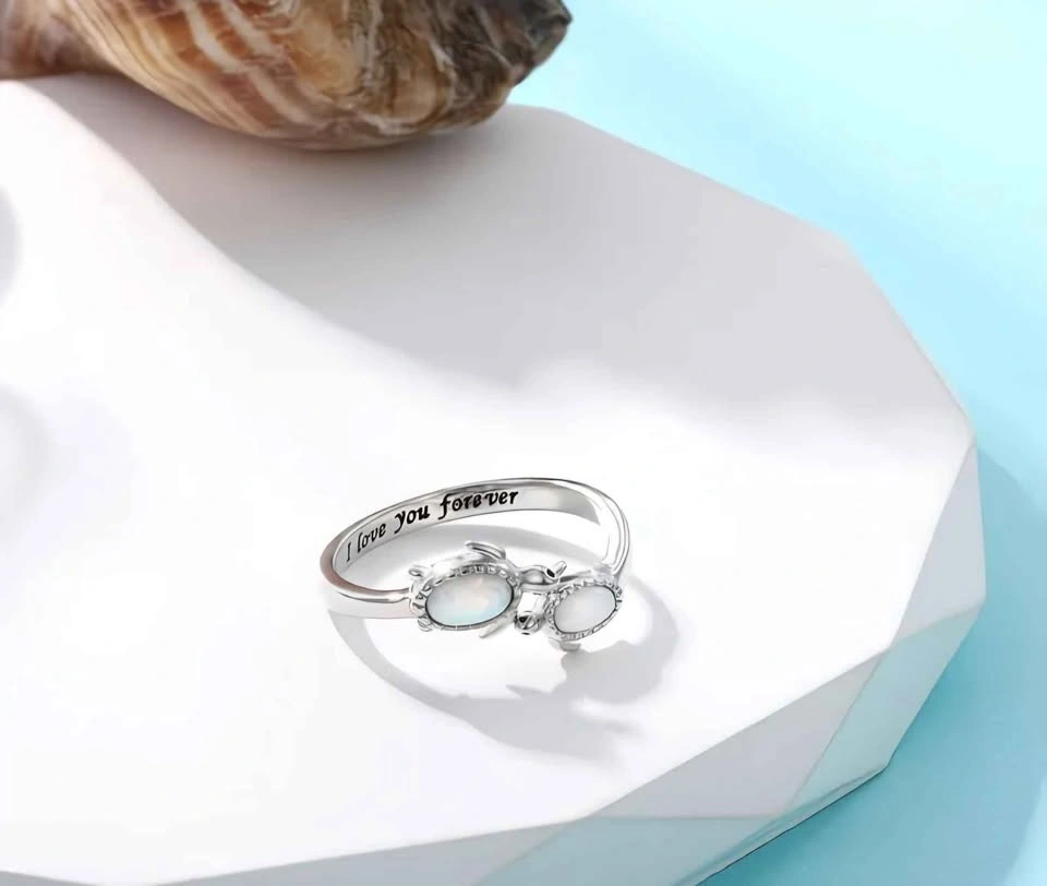 New Creative "I Love You Forever" Turtle Ring - photo 4