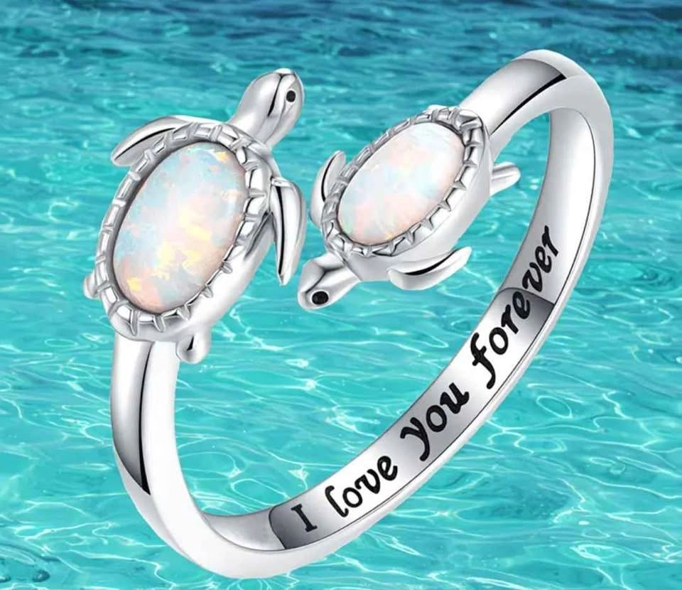 New Creative "I Love You Forever" Turtle Ring - photo 5
