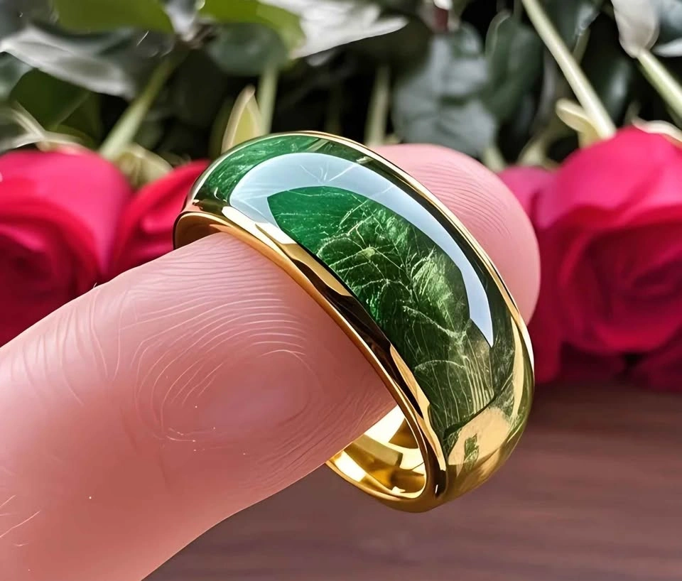 New Modern Golden with Marble Look Ring - Size 13 - photo 4