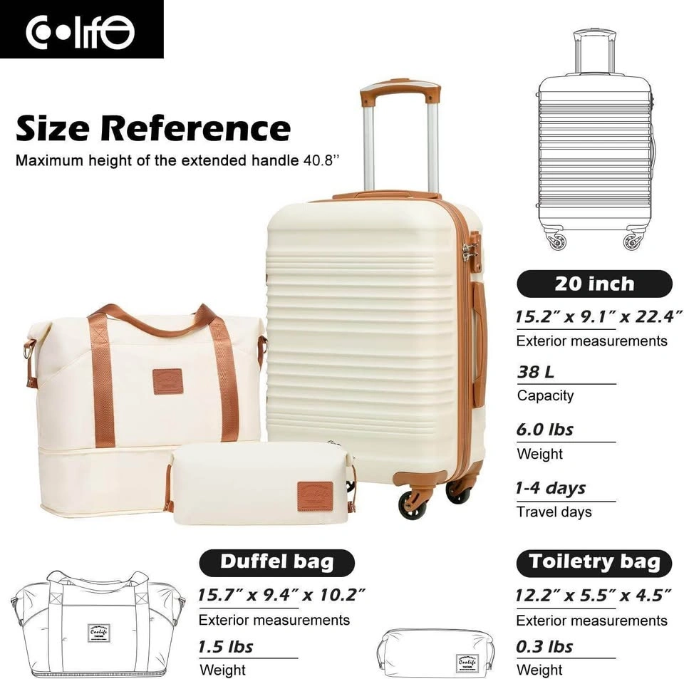 Brand New Coolife 3 Piece Luggage Set - photo 2
