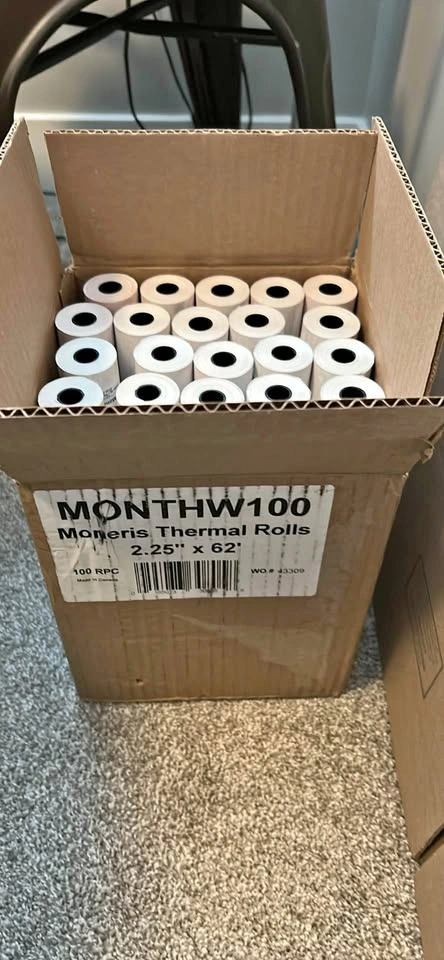 Thermal Rolls 2.25" x 62' (100 Count)