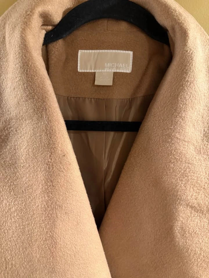 Michael Kors Wool Belted Wrap Coat - Camel - XL - photo 2