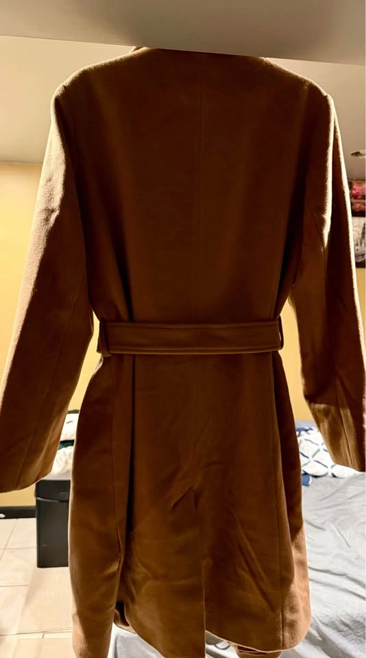 Michael Kors Wool Belted Wrap Coat - Camel - XL - photo 3