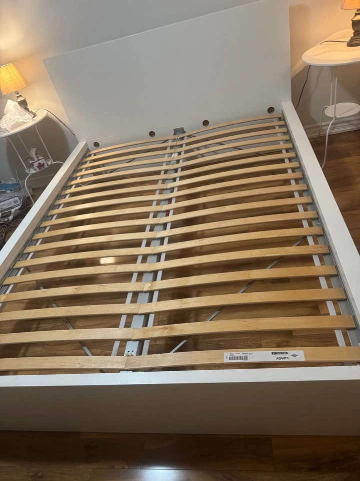 IKEA Malm Queen Bed Frame + LURØY Slatted Base - photo 2