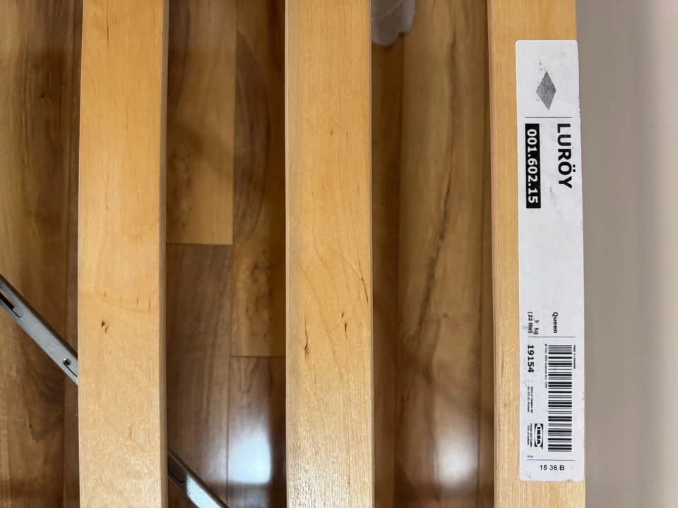 IKEA Malm Queen Bed Frame + LURØY Slatted Base - photo 4