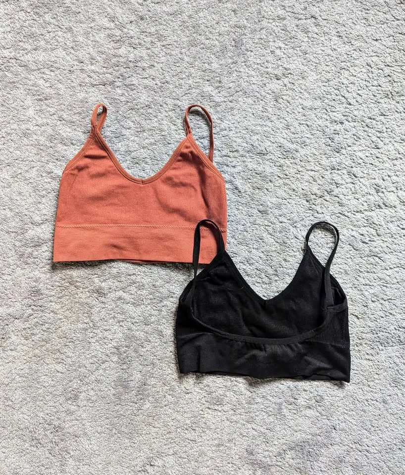 Bralettes set, open back, S, New